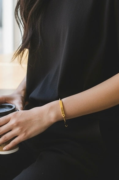 Serenity Gold Bar Bangle