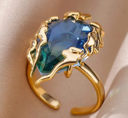 Ocean Flame Adjustable Ring